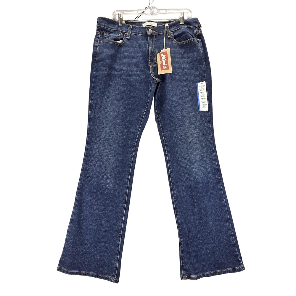 Levis Jeans Womens 12 Blue 515 Boot Cut Mid Rise Stretch Denim Star Sapphire
